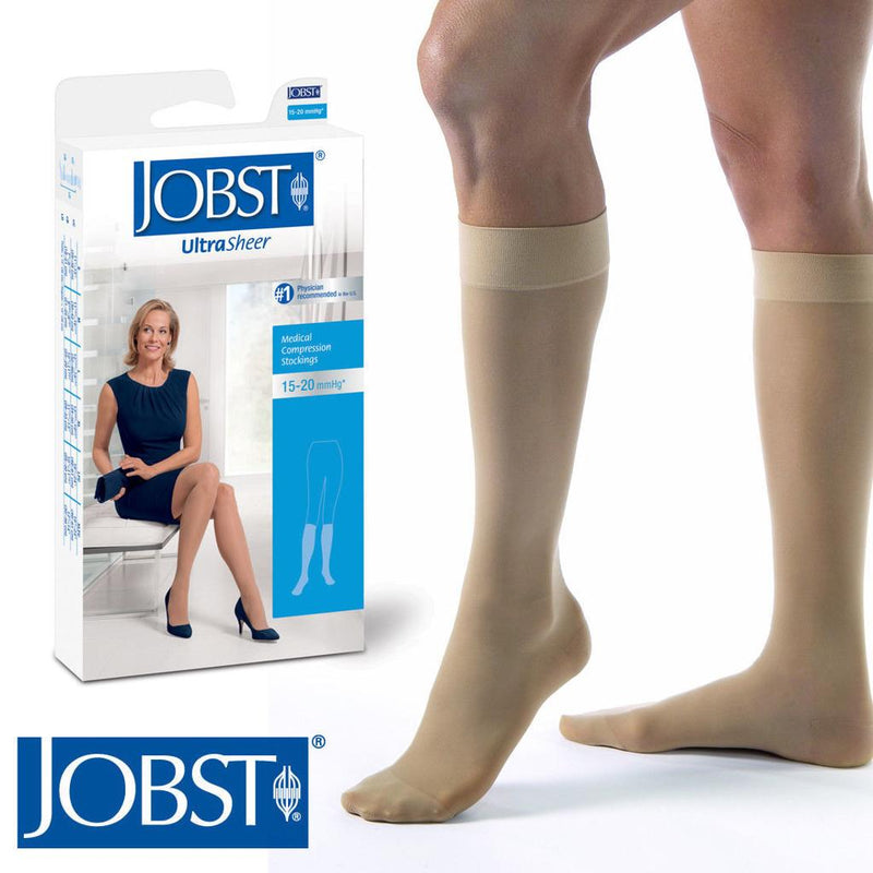 JOBST Media a la Rodilla Ultrasheer Sunbronze Baja Compresión