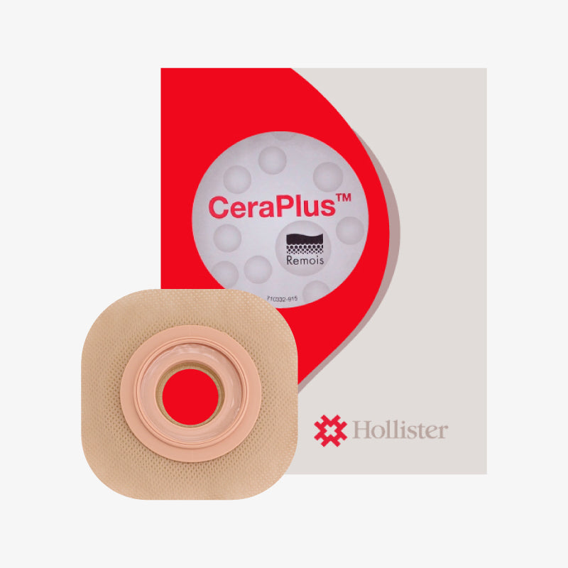 Hollister Barrera Convexa Precortada CeraPlus De 25 MM con Aro De 44 MM