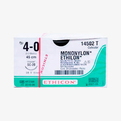 Ethicon Sutura Calibre 4/0 - Longitud 45 CM - Aguja SC-20 19 MM Ethilon