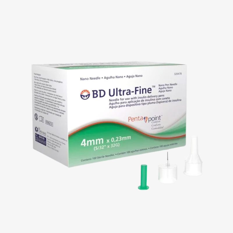 BD Aguja de Insulina Tipo Pluma Ultra-Fine Pluma De 32 G X 4 MM