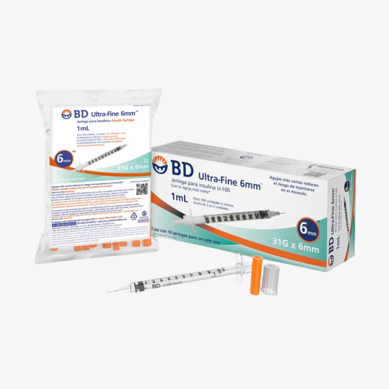 BD Jeringa de Insulina Ultra-Fine De 1 ML - 31 G X 6 MM