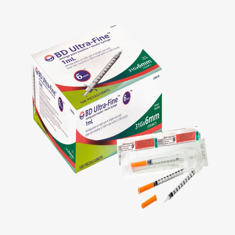 BD Jeringa de Insulina Ultra-Fine De 1 ML - 31 G X 6 MM