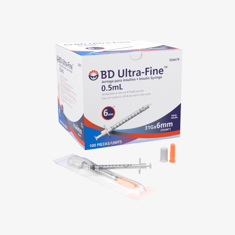 BD Jeringa de Insulina Ultra-Fine De 0.5 ML - 31 G X 6 MM