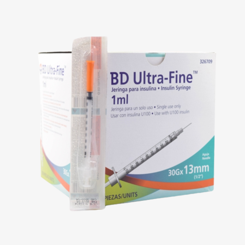 BD Jeringa de Insulina Ultra-Fine De 1 ML - 30 G X 13 MM