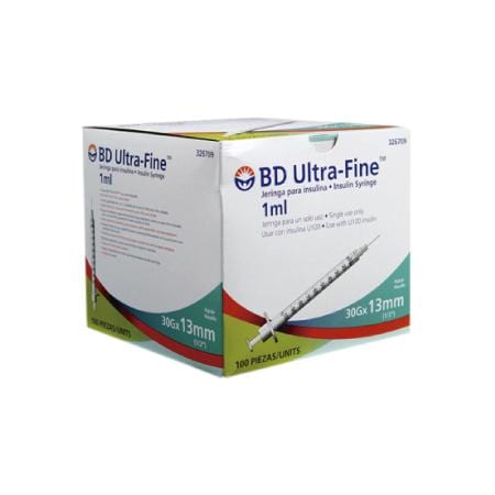 BD Jeringa de Insulina Ultra-Fine De 1 ML - 30 G X 13 MM