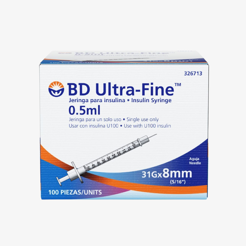 BD Jeringa de Insulina Ultra-Fine De 0.5 ML - 31 G X 8 MM