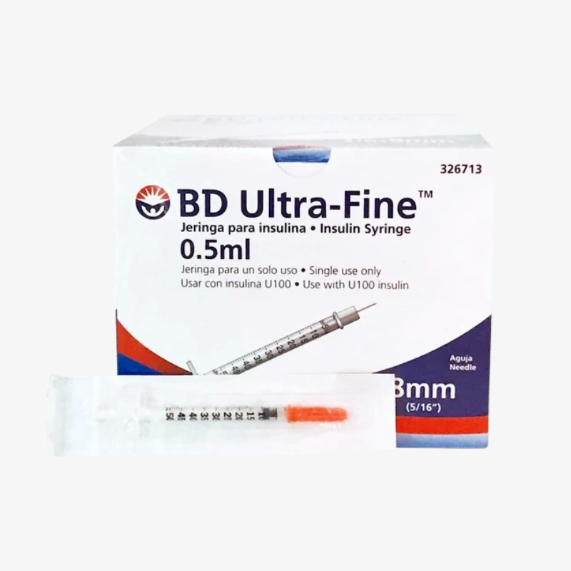 BD Jeringa de Insulina Ultra-Fine De 0.5 ML - 31 G X 8 MM
