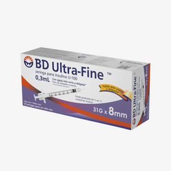 BD Jeringa de Insulina Ultra-Fine De 0.3 ML - 31 G X 8 MM