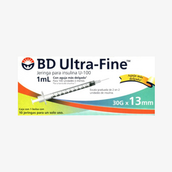 BD Jeringa de Insulina Ultra-Fine De 1 ML - 30 G X 13 MM
