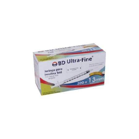 BD Jeringa de Insulina Ultra-Fine De 1 ML - 30 G X 13 MM