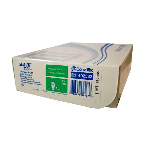 ConvaTec Bolsa de Ostomía Drenable Opaca Sur-Fit Plus con Aro De 45 MM