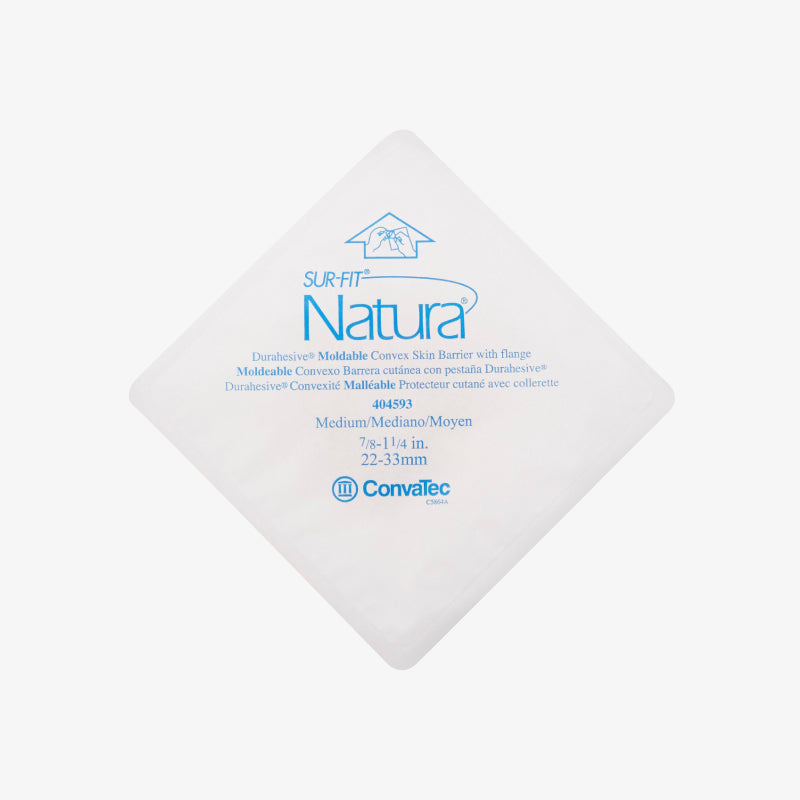 ConvaTec Barrera Convexa Moldeable Sur-Fit Natura De 22 MM a 33 MM con Aro De 45 MM