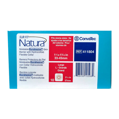 ConvaTec Barrera Plana Moldeable Sur-Fit Natura De 33 MM a 45 MM con Aro De 57 MM