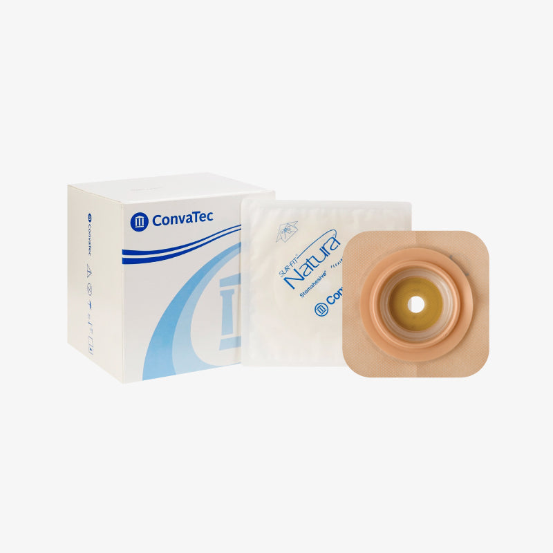 ConvaTec Barrera Convexa Recortable con Hidrocoloide Natura De 13 MM a 35 MM Con Aro De 57 MM