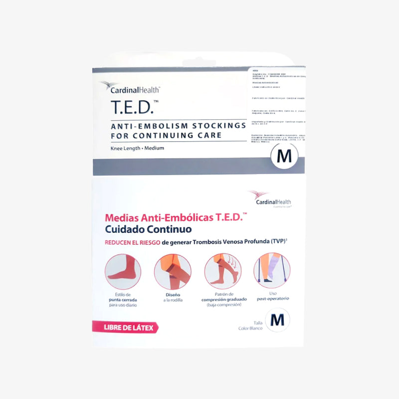Cardinal Health Media a la Rodilla Blanco T.E.D. Talla Mediana