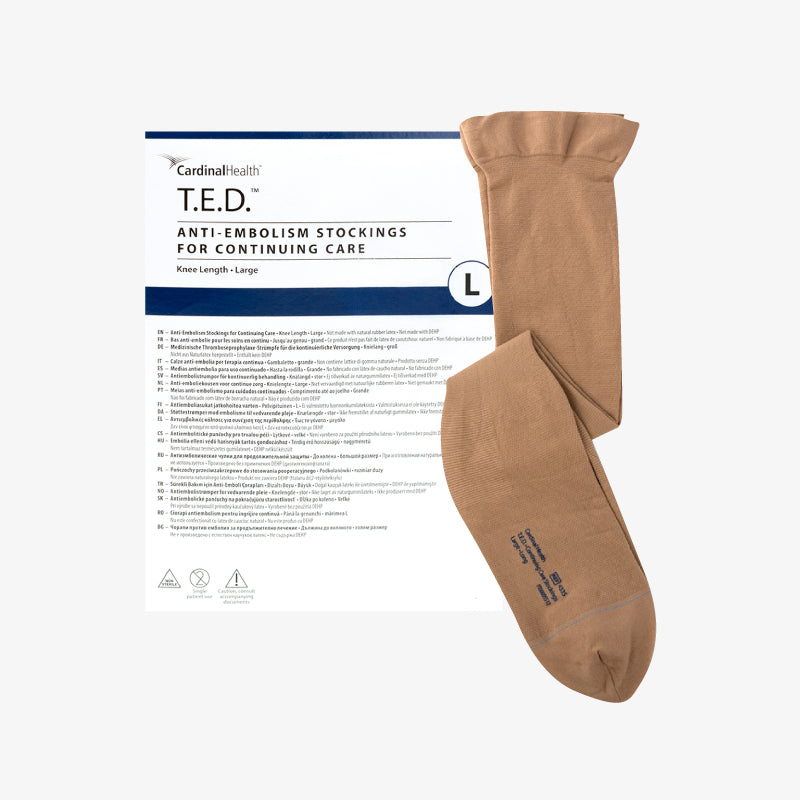 Cardinal Health Media a la Rodilla Beige T.E.D. Talla Grande