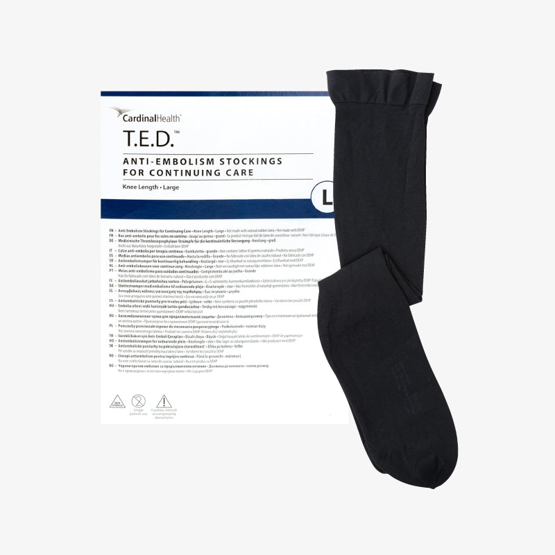 Cardinal Health Media a la Rodilla Negro T.E.D.