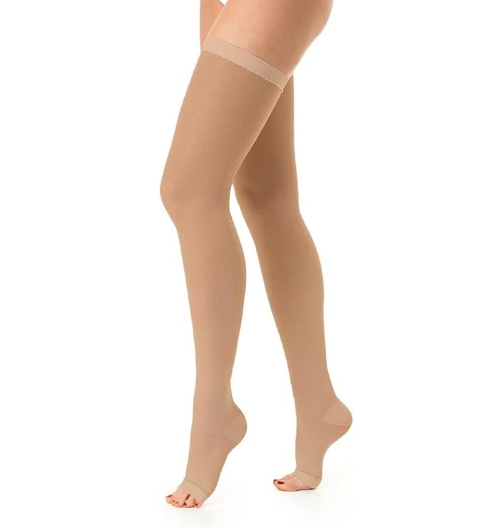 RelaxSan Media Al Muslo Punta Abierta Color Beige 20 - 30 MMHG