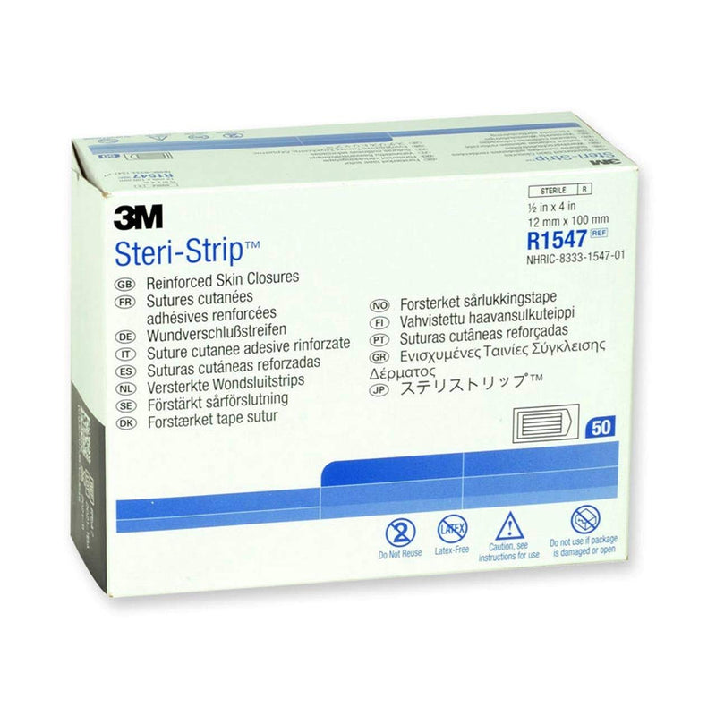 3M Tiras de Cierre Cutáneo Steri-Strip De 1/2" x 4"