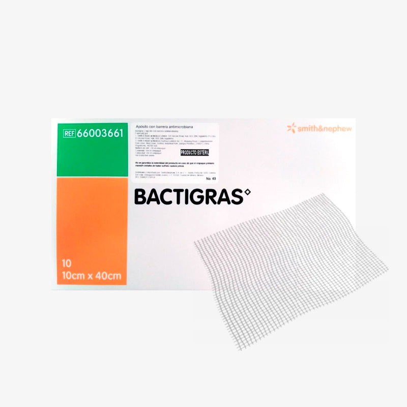 Smith & Nephew Gasa Parafinada Bactigras De 10 CM X 40 CM