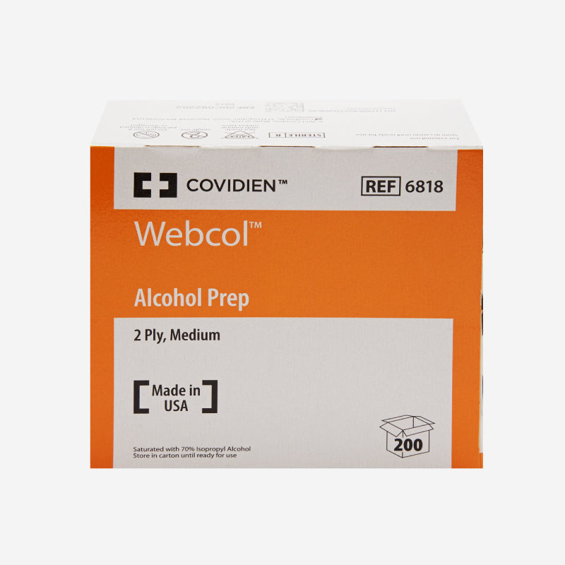 Cardinal Health Toallitas con Alcohol Tamaño Mediano Webcol