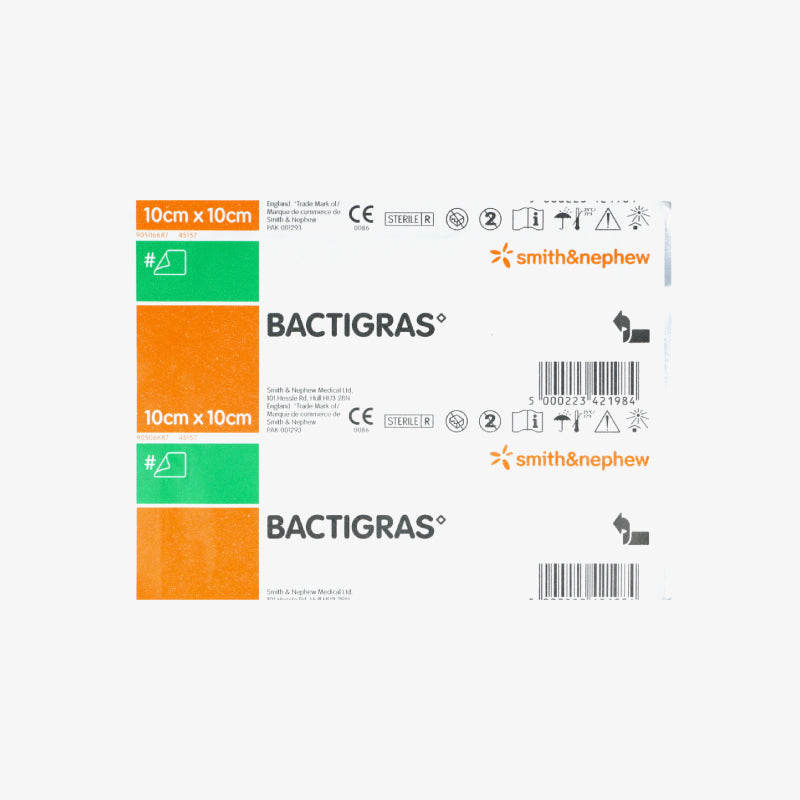 Smith & Nephew Gasa Parafinada Bactigras De 10 CM X 10 CM