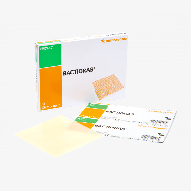 Smith & Nephew Gasa Parafinada Bactigras De 10 CM X 10 CM