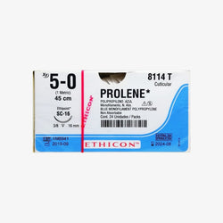 Ethicon Sutura Calibre 5/0 - Longitud 45 CM - Aguja SC-16 Prolene