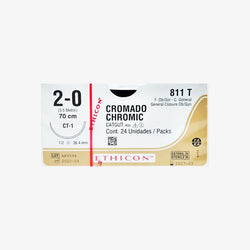 Ethicon Sutura Calibre 2/0 - Longitud 70 CM - Aguja CT-1 36.5 MM Catgut Cromico