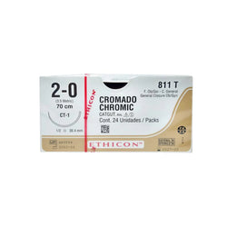 Ethicon Sutura Calibre 2/0 - Longitud 70 CM - Aguja CT-1 36.5 MM Catgut Cromico
