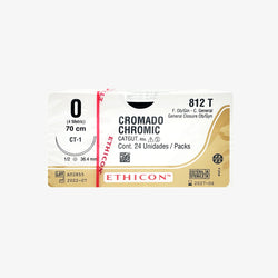 Ethicon Sutura Calibre 0 - Longitud 70 CM- Aguja CT-1 36.5 MM Catgut Cromico