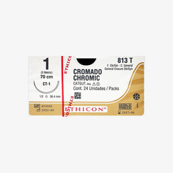 Ethicon Sutura Calibre 1 - Longitud 70 CM - Aguja CT-1 36.5 MM Catgut Cromico