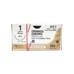 Ethicon Sutura Calibre 1 - Longitud 70 CM - Aguja CT-1 36.5 MM Catgut Cromico