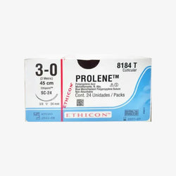 Ethicon Sutura Calibre 3/0 - Longitud 45 CM - Aguja SC-24 Prolene