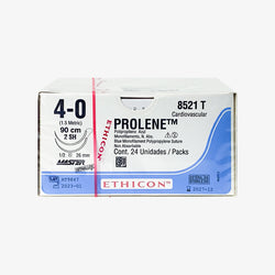 Ethicon Sutura Calibre 4/0 - Longitud 90 CM - Aguja SH D/A 26 MM Prolene