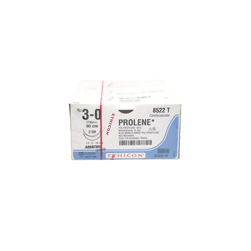 Ethicon Sutura Calibre 3/0 - Longitud 90 CM - Aguja SH D/A 26 MM Prolene