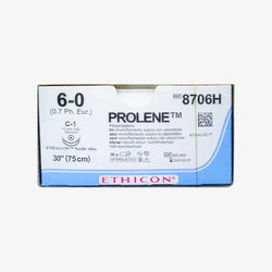 Ethicon Sutura Calibre 6/0 - Longitud 75 CM - Aguja C-1 D/A Prolene