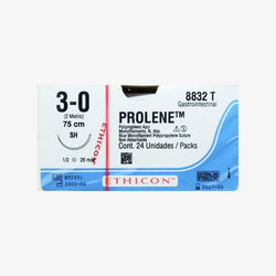 Ethicon Sutura Calibre 3/0 - Longitud 75 CM - Aguja SH 26 MM Prolene