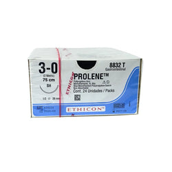 Ethicon Sutura Calibre 3/0 - Longitud 75 CM - Aguja SH 26 MM Prolene