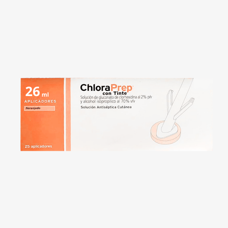 BD Antiséptico Para Asepsia Con Tinte y Aplicador ChloraPrep De 10.5 ML