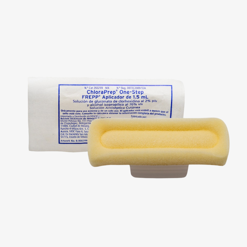 BD Antiséptico Para Asepsia Sin Tinte y Aplicador ChloraPrep De 1.5 ML
