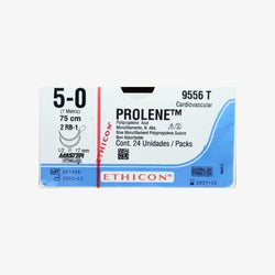 Ethicon Sutura Calibre 5/0 - Longitud 75 CM - Aguja RB-1 D/A 17 MM Prolene