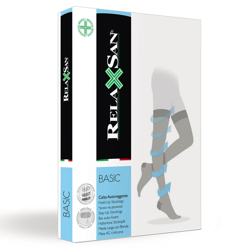 RelaxSan Media al Muslo Antiembólica Color Negro 18 - 23 MMHG