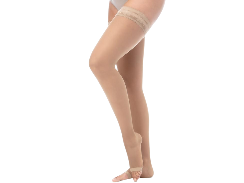 RelaxSan Media Al Muslo Punta Abierta Color Beige 15 - 20 MMHG