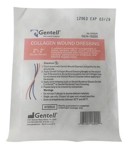 Gentell Apósito de Colágeno 5 CM x 5 CM