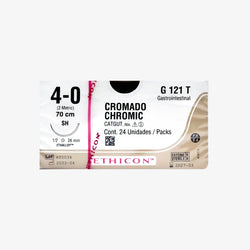 Ethicon Sutura Calibre 4/0 - Longitud 70 CM - Aguja SH 26 MM Catgut Cromico