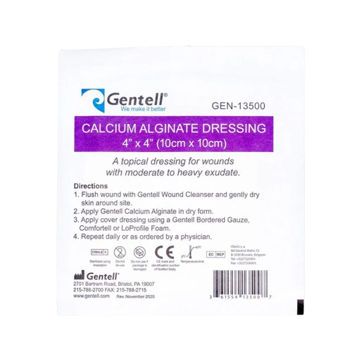 Gentell Alginato de Calcio 10 CM x 10 CM
