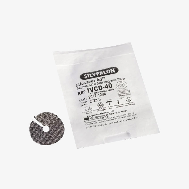 Argentum Medical Apósito en Disco Silverlon Lifesaver De 2.5 CM con Orifico de 4 mm