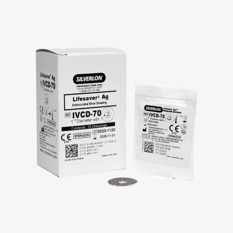 Argentum Medical Apósito en Disco Silverlon Lifesaver De 2.5 CM con Orificio de 7 mm