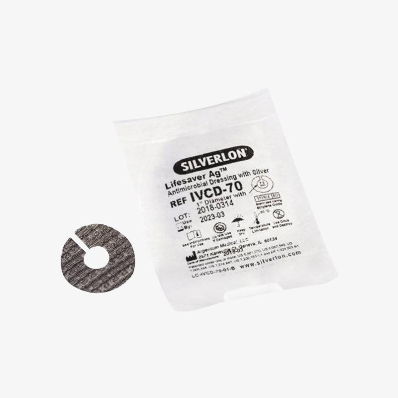 Argentum Medical Apósito en Disco Silverlon Lifesaver De 2.5 CM con Orificio de 7 mm